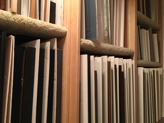 Art large Canvas storage - not sure vertical needs be solid wood -  ventilation