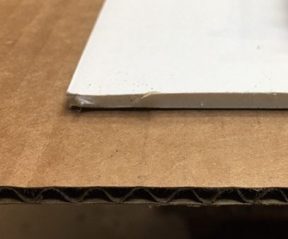 Examples of Foamcore and fluted cardboard.